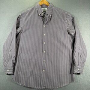 Charles Tyrwhitt Mens Slim Fit Striped Non‎ Iron Dress Shirt 17/35 Classic